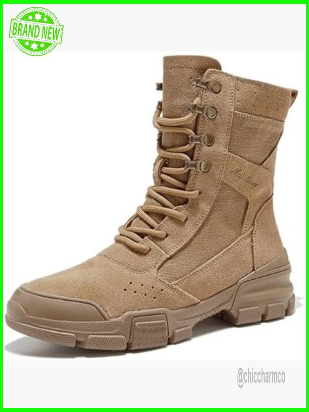 Canvas High-Top Desert Combat Boots Lightweight Platform Lug Sole